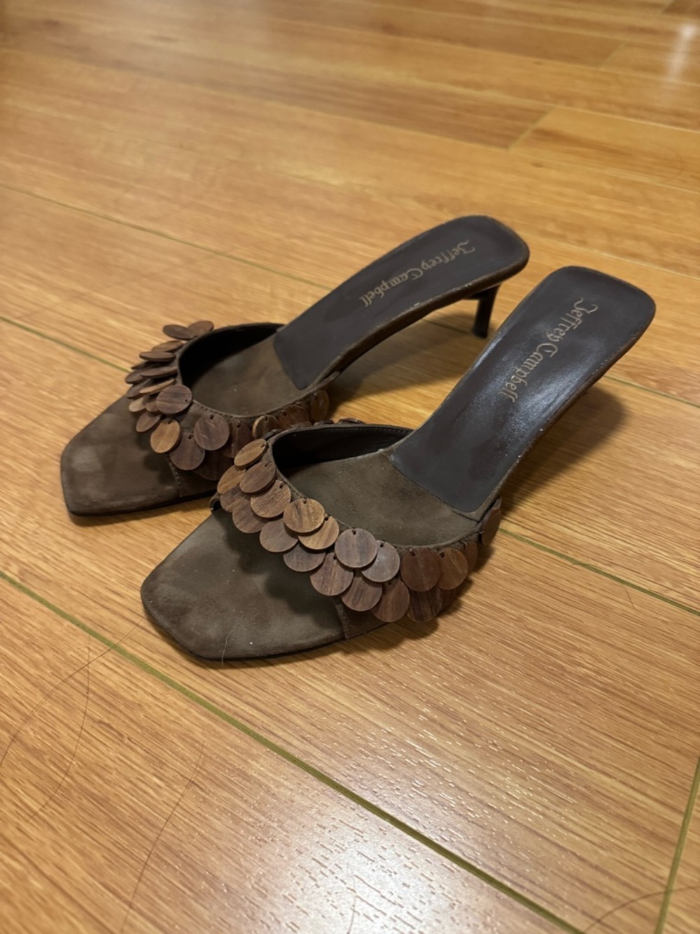 Jeffery Campbell cocoa sandal in espresso suede